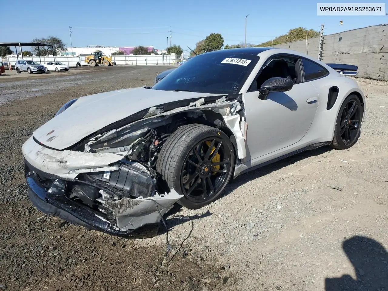 Auction sale of the 2024 Porsche 911 , vin: WP0AD2A91RS253671, lot number: 43981045