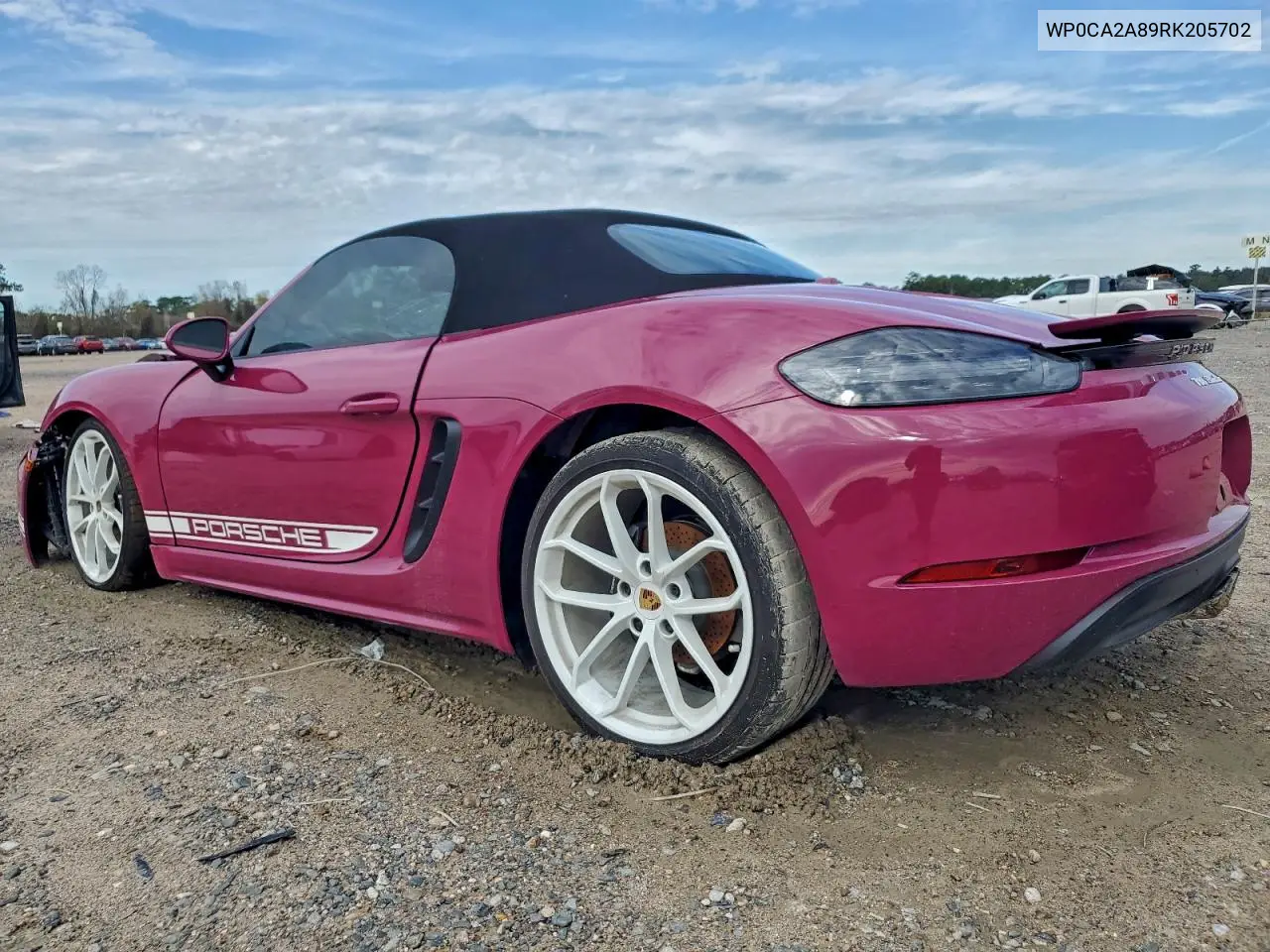Auction sale of the 2024 Porsche Boxster , vin: WP0CA2A89RK205702, lot number: 98967455