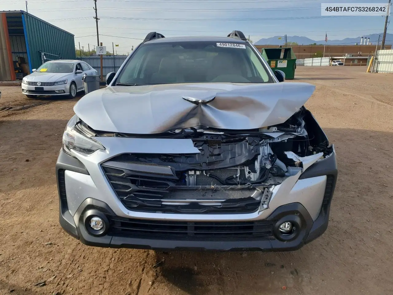 Auction sale of the 2025 Subaru Outback , vin: 4S4BTAFC7S3268242, lot number: 49012846