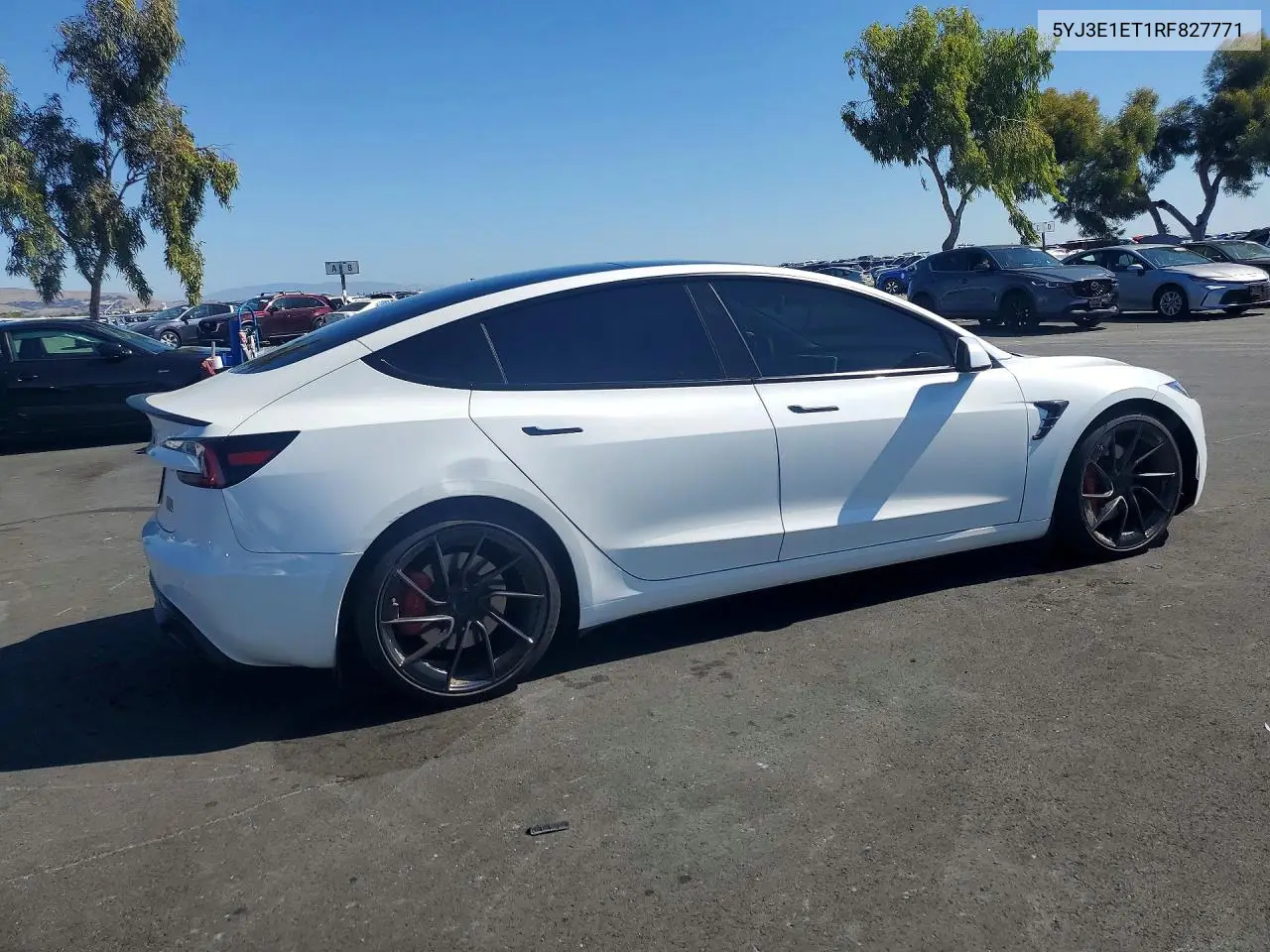 Auction sale of the 2024 Tesla Model 3 , vin: 5YJ3E1ET1RF827771, lot number: 56098966