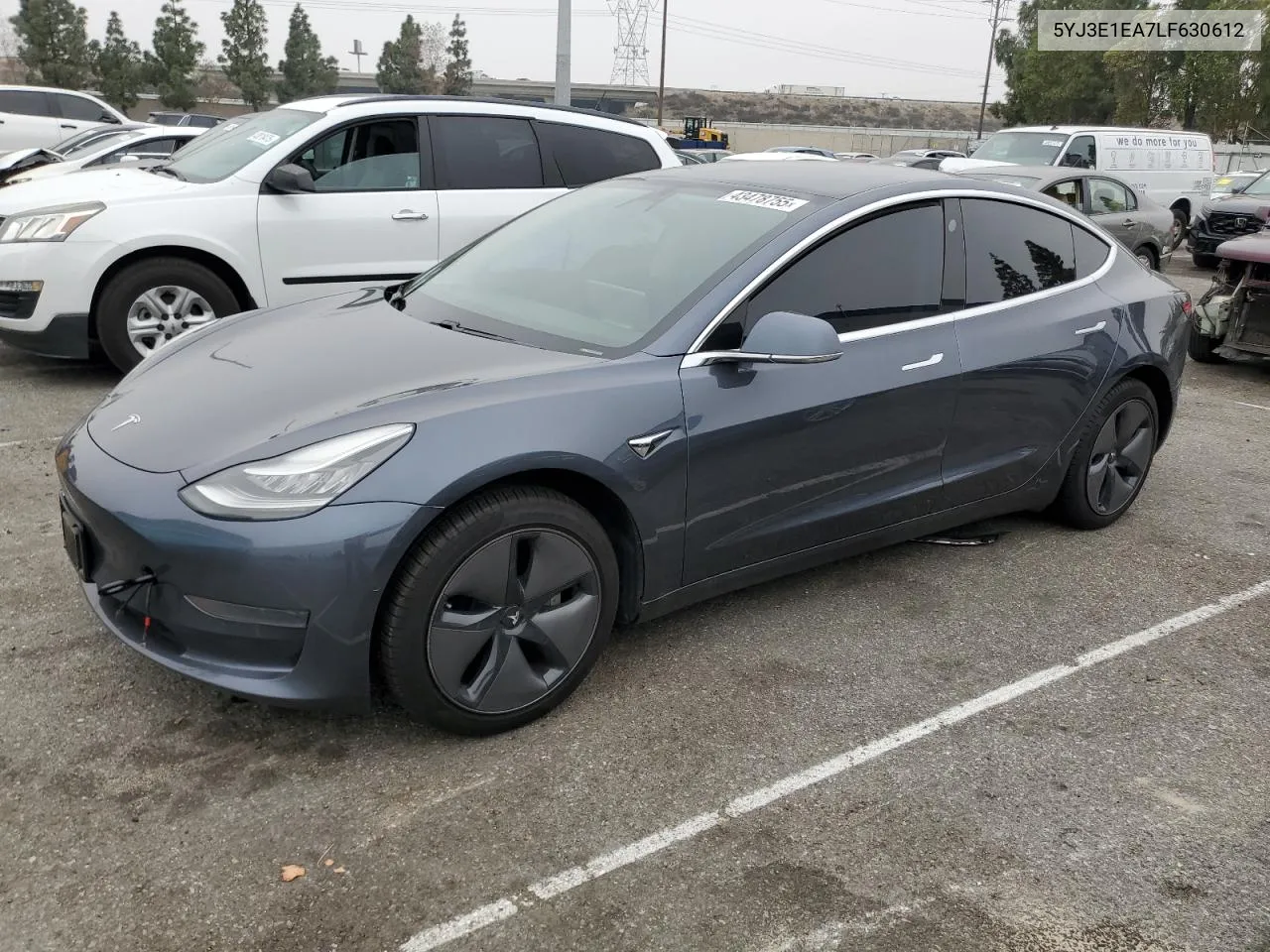 Auction sale of the 2020 Tesla Model 3 , vin: 5YJ3E1EA7LF630612, lot number: 43478755