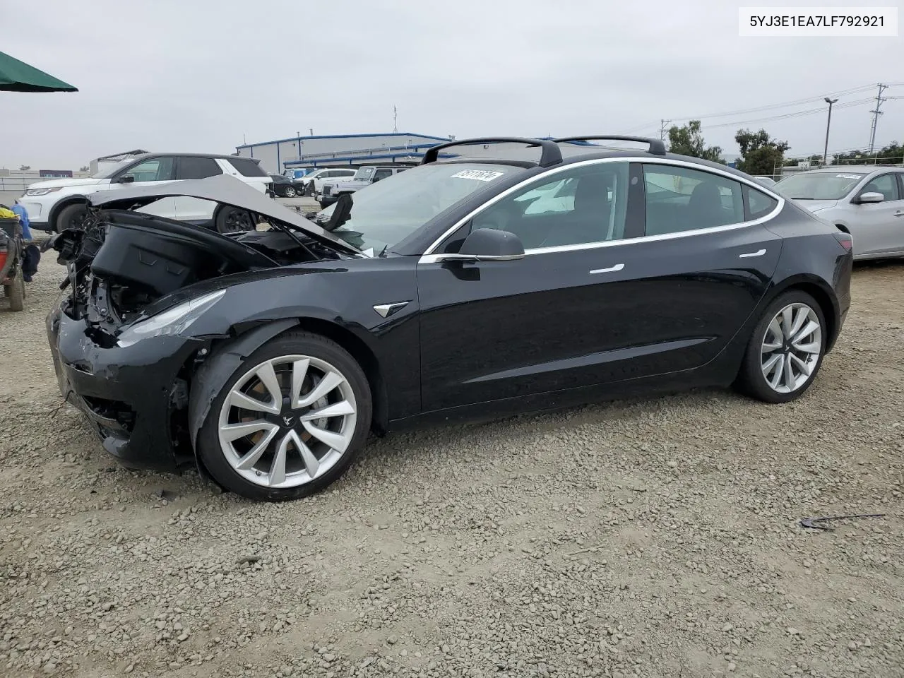 Auction sale of the 2020 Tesla Model 3 , vin: 5YJ3E1EA7LF792921, lot number: 75111674
