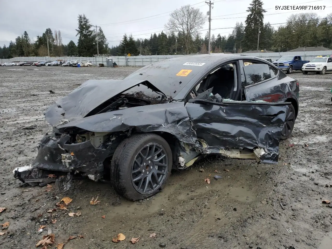 Auction sale of the 2024 Tesla Model 3 , vin: 5YJ3E1EA9RF716917, lot number: 49883955