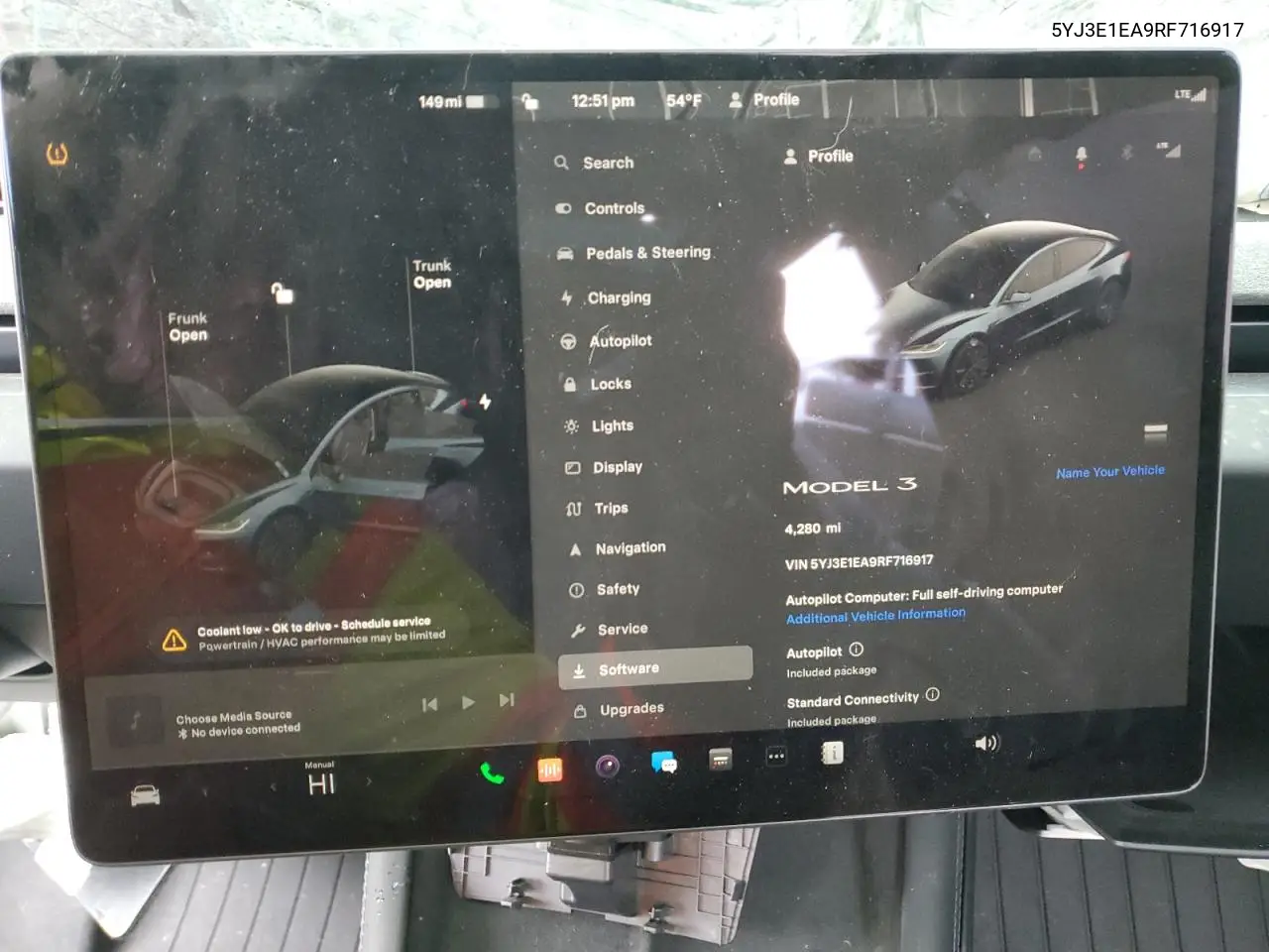 Auction sale of the 2024 Tesla Model 3 , vin: 5YJ3E1EA9RF716917, lot number: 49883955