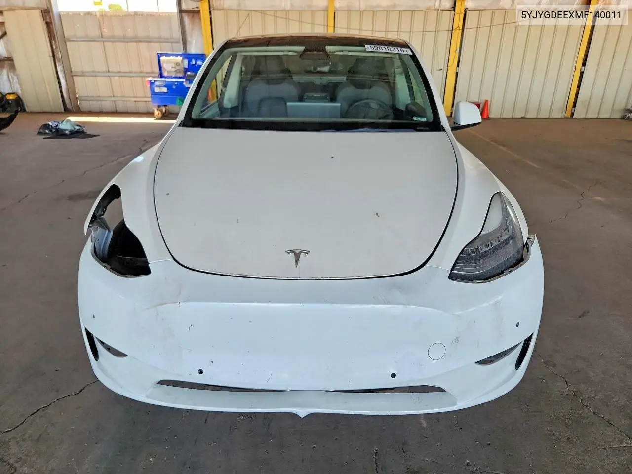 Auction sale of the 2021 Tesla Model Y , vin: 5YJYGDEEXMF140011, lot number: 59810316