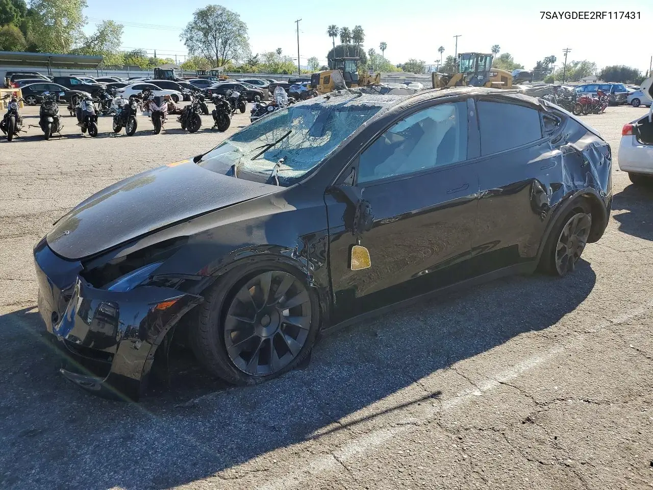 Auction sale of the 2024 Tesla Model Y , vin: 7SAYGDEE2RF117431, lot number: 46406136