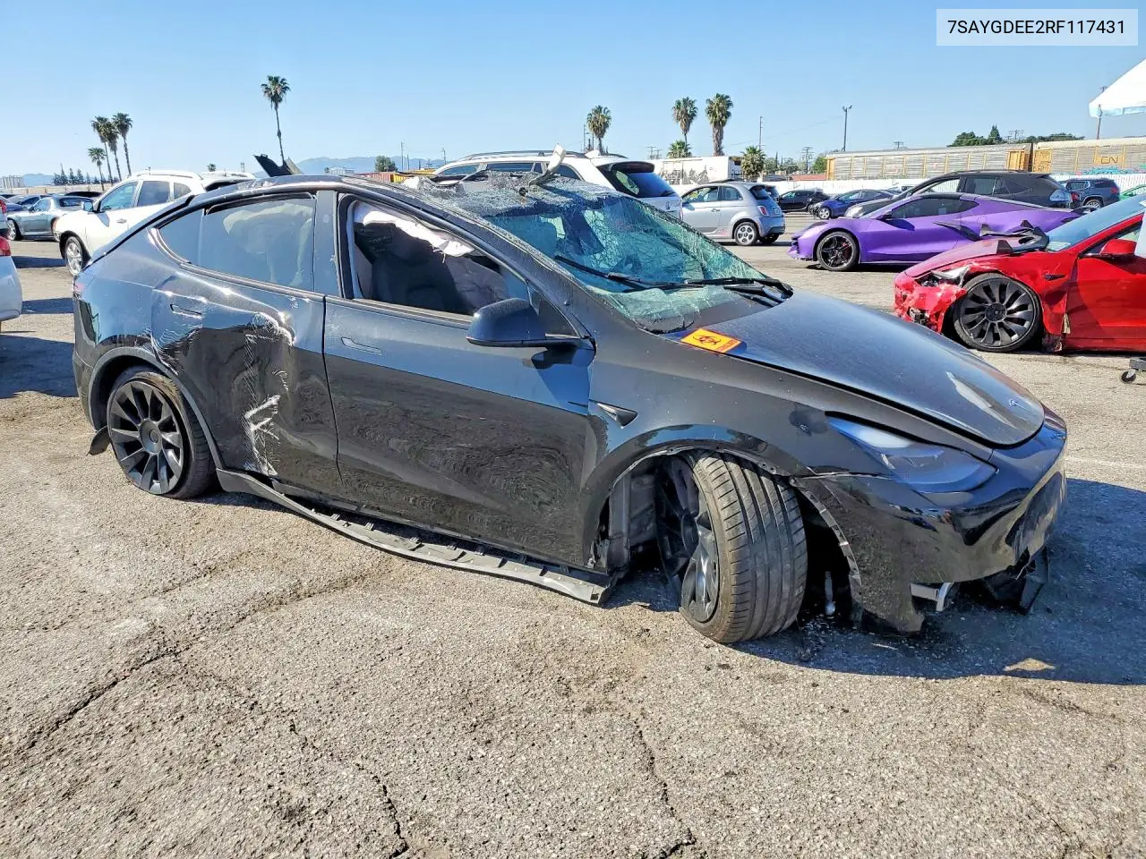 Auction sale of the 2024 Tesla Model Y , vin: 7SAYGDEE2RF117431, lot number: 46406136