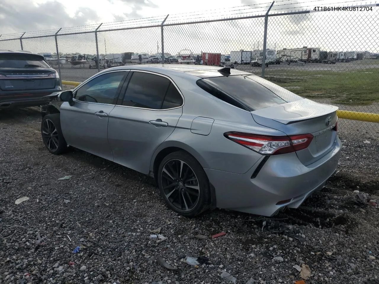 Auction sale of the 2019 Toyota Camry , vin: 4T1B61HK4KU812704, lot number: 73328223