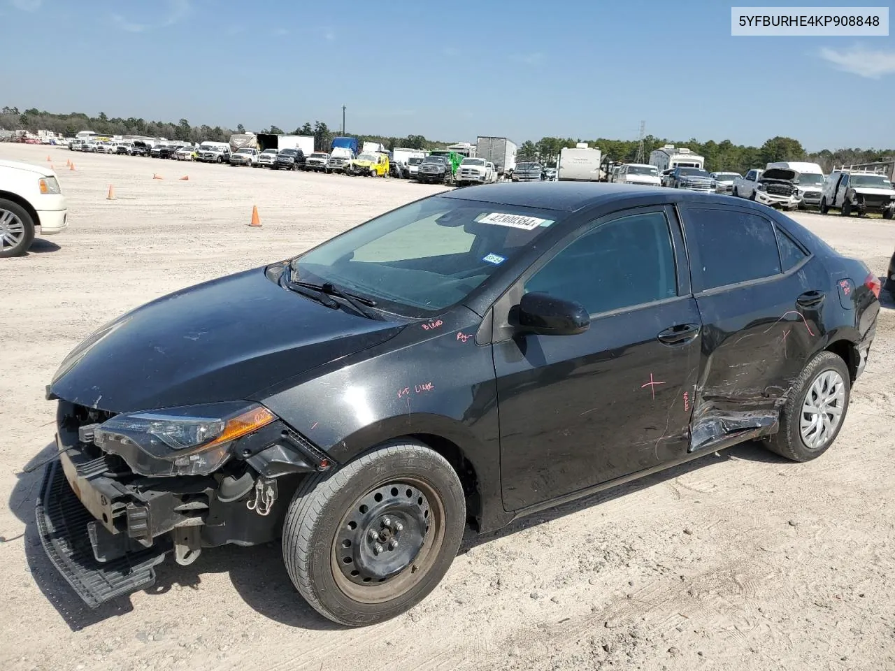 Auction sale of the 2019 Toyota Corolla , vin: 5YFBURHE4KP908848, lot number: 42300384