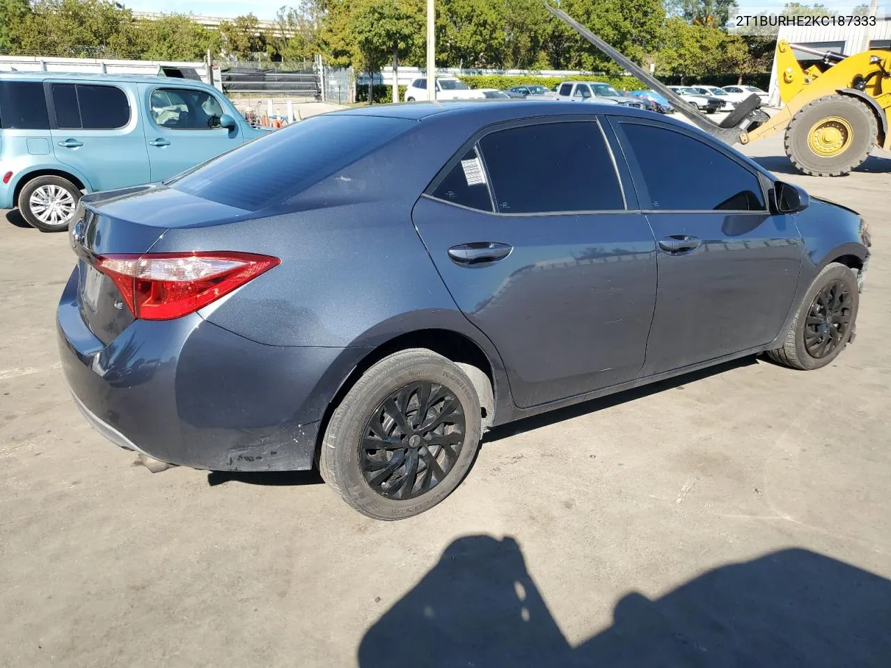 Auction sale of the 2019 Toyota Corolla , vin: 2T1BURHE2KC187333, lot number: 42942075