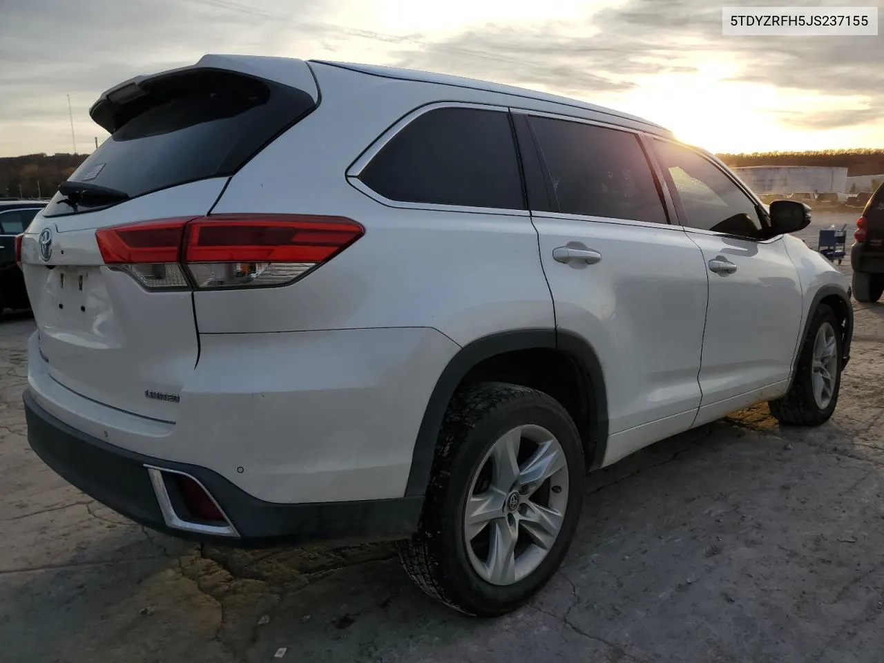 Auction sale of the 2018 Toyota Highlander , vin: 5TDYZRFH5JS237155, lot number: 82038174