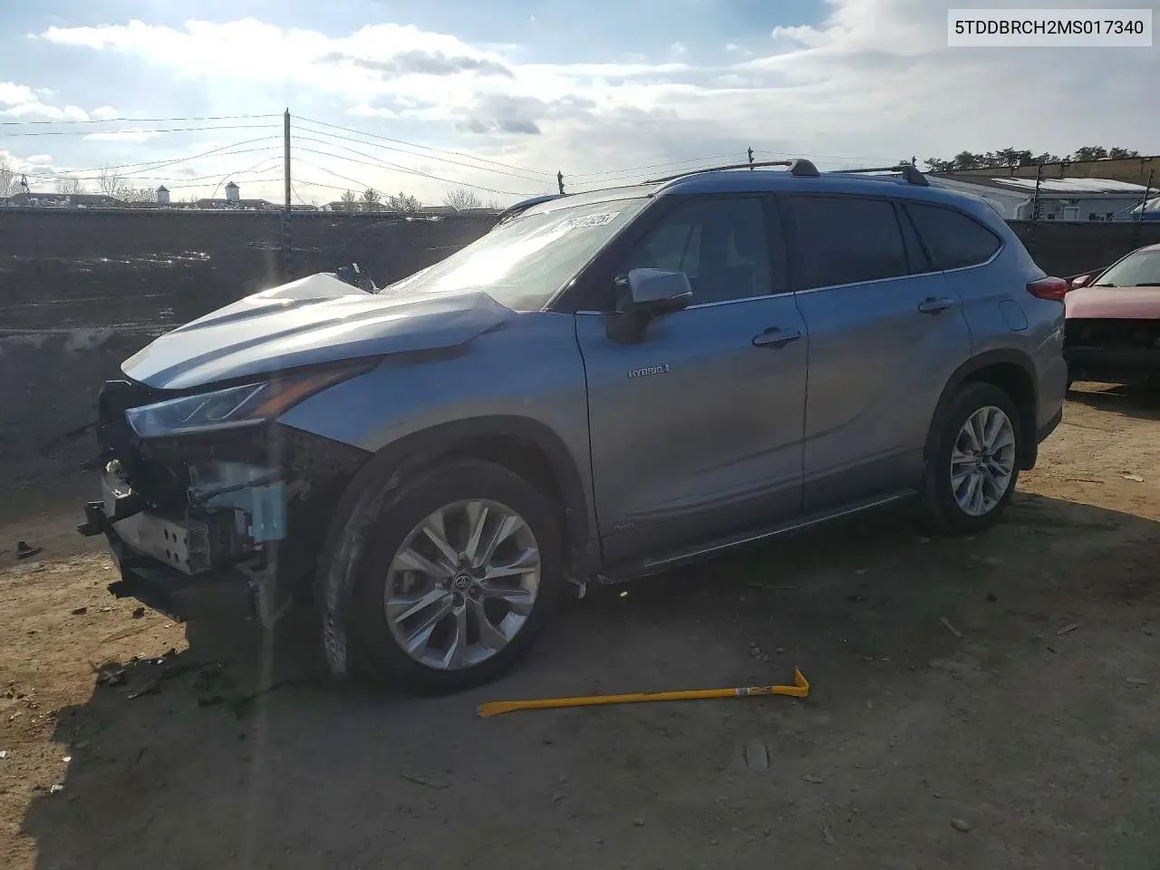 Auction sale of the 2021 Toyota Highlander , vin: 5TDDBRCH2MS017340, lot number: 76491525