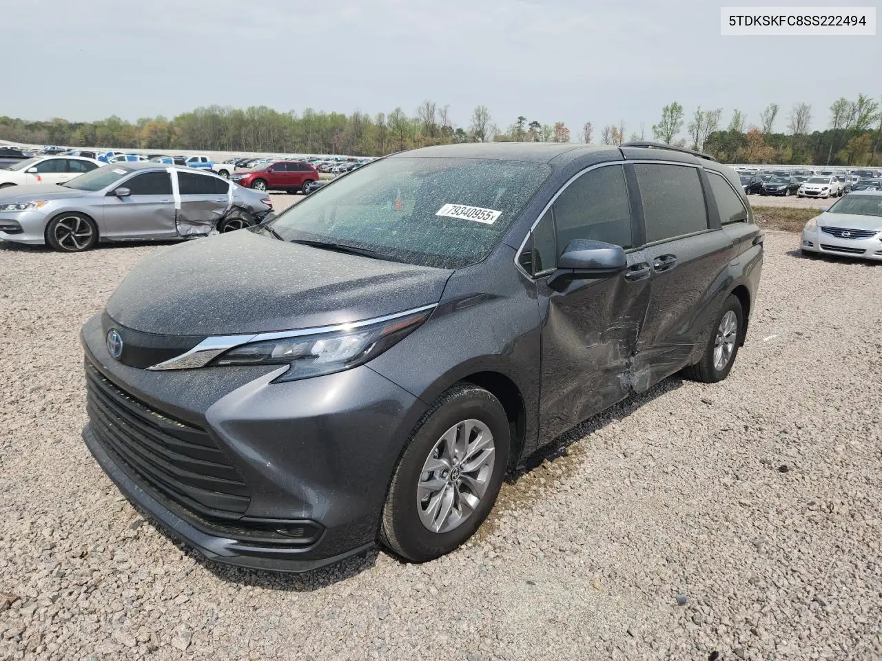 Auction sale of the 2025 Toyota Sienna , vin: 5TDKSKFC8SS222494, lot number: 79340955