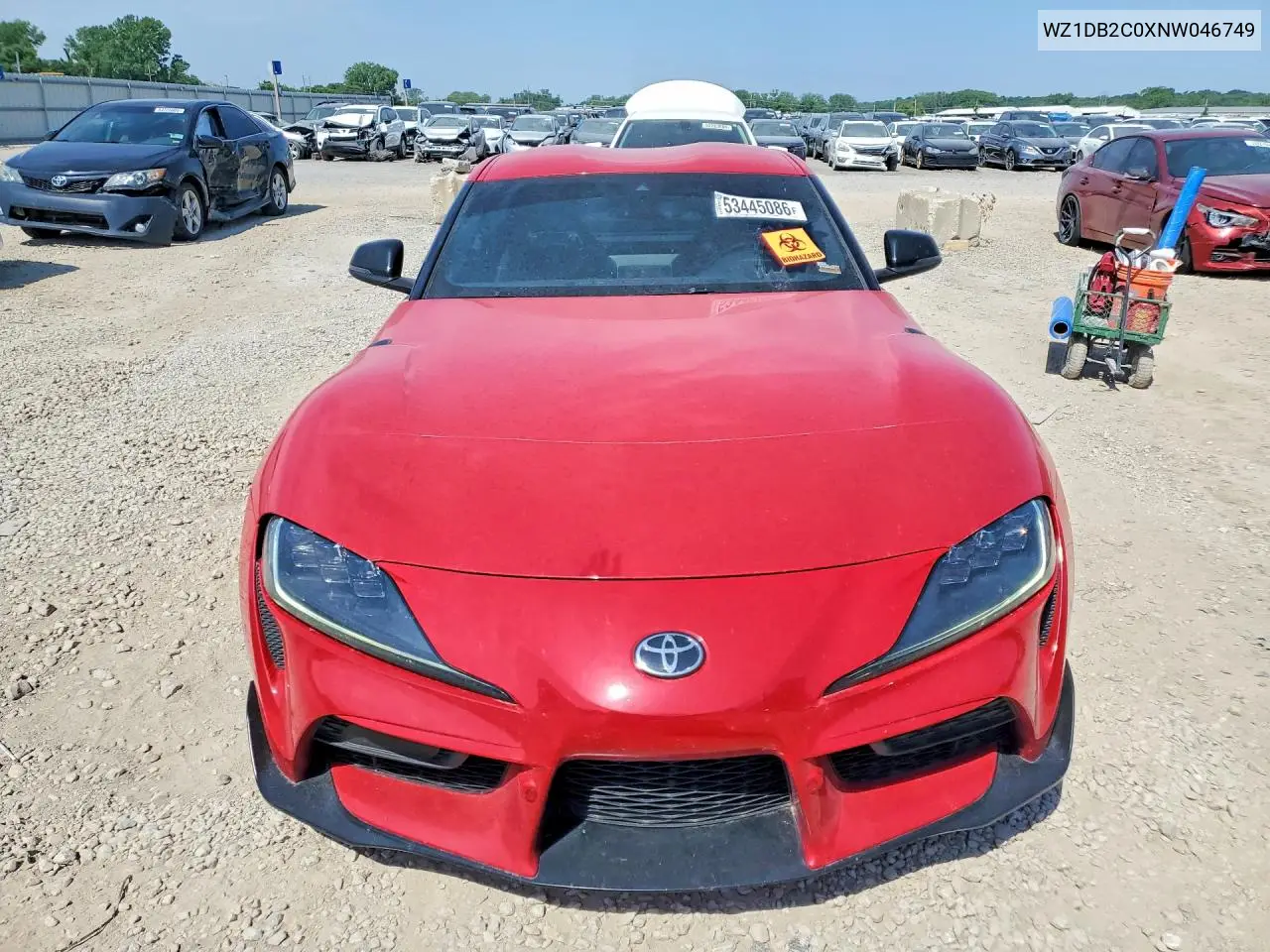 Auction sale of the 2022 Toyota Supra , vin: WZ1DB2C0XNW046749, lot number: 53445086