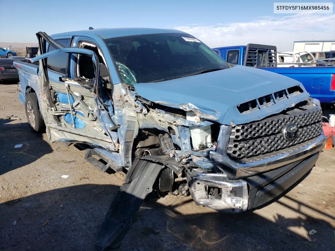 Auction sale of the 2021 Toyota Tundra , vin: 5TFDY5F16MX985456, lot number: 77991843