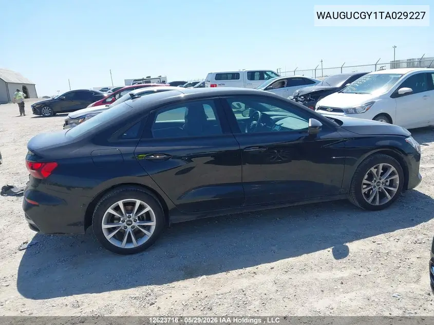 Auction sale of the 2026 Audi A3 , vin: WAUGUCGY1TA029227, lot number: 12623716