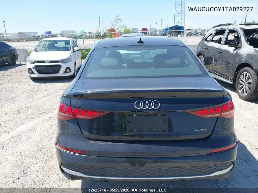 Auction sale of the 2026 Audi A3 , vin: WAUGUCGY1TA029227, lot number: 12623716