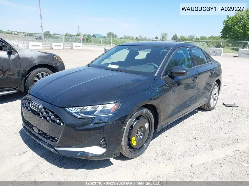 Auction sale of the 2026 Audi A3 , vin: WAUGUCGY1TA029227, lot number: 12623716