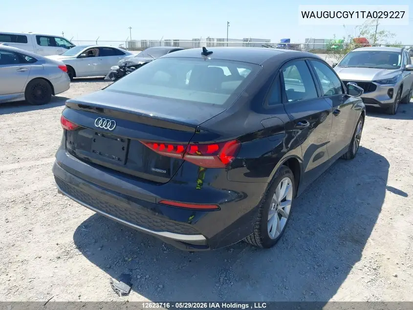 Auction sale of the 2026 Audi A3 , vin: WAUGUCGY1TA029227, lot number: 12623716