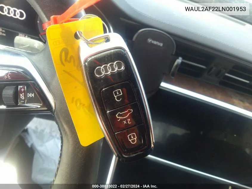 Auction sale of the 2020 Audi A6 , vin: WAUL2AF22LN001953, lot number: 38833022