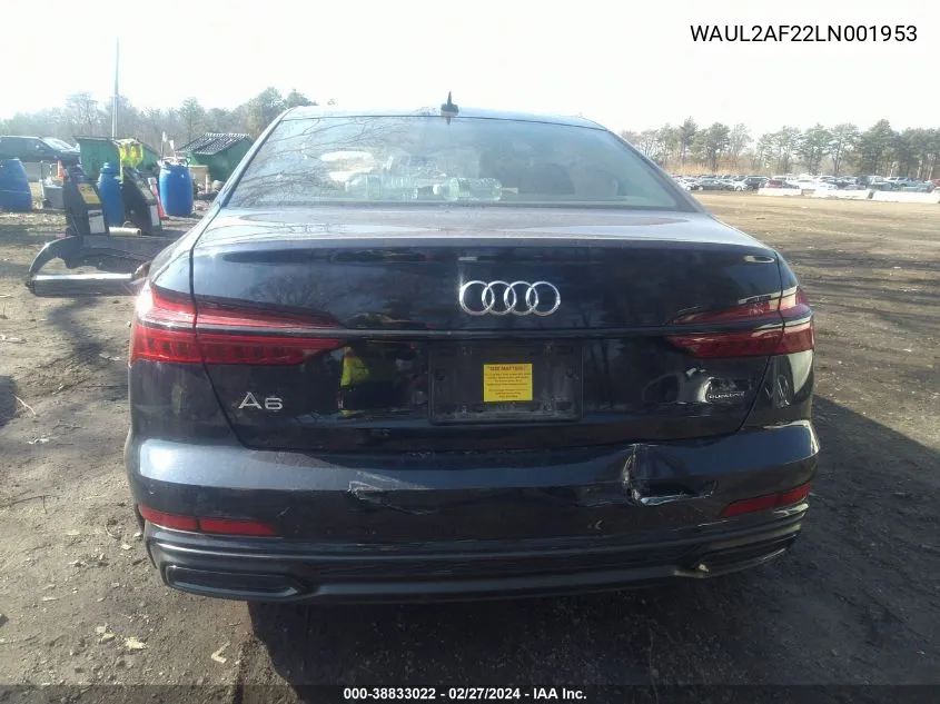 Auction sale of the 2020 Audi A6 , vin: WAUL2AF22LN001953, lot number: 38833022