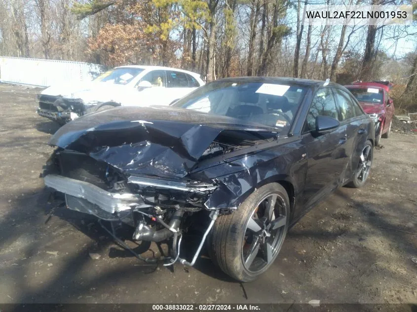 Auction sale of the 2020 Audi A6 , vin: WAUL2AF22LN001953, lot number: 38833022