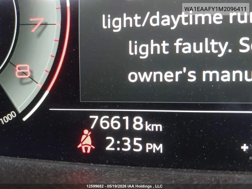 Auction sale of the 2021 Audi Q5 , vin: WA1EAAFY1M2096411, lot number: 12599682