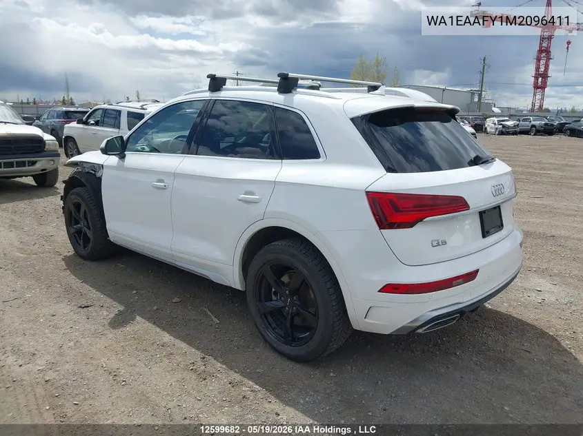 Auction sale of the 2021 Audi Q5 , vin: WA1EAAFY1M2096411, lot number: 12599682