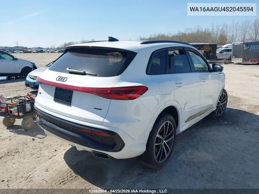 Auction sale of the 2025 Audi Q5 , vin: WA16AAGU4S2045594, lot number: 12592904
