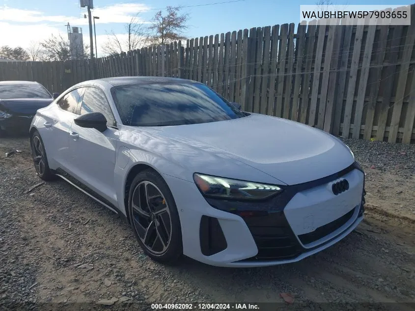 Auction sale of the 2023 Audi RS e tron GT , vin: WAUBHBFW5P7903655, lot number: 40952092