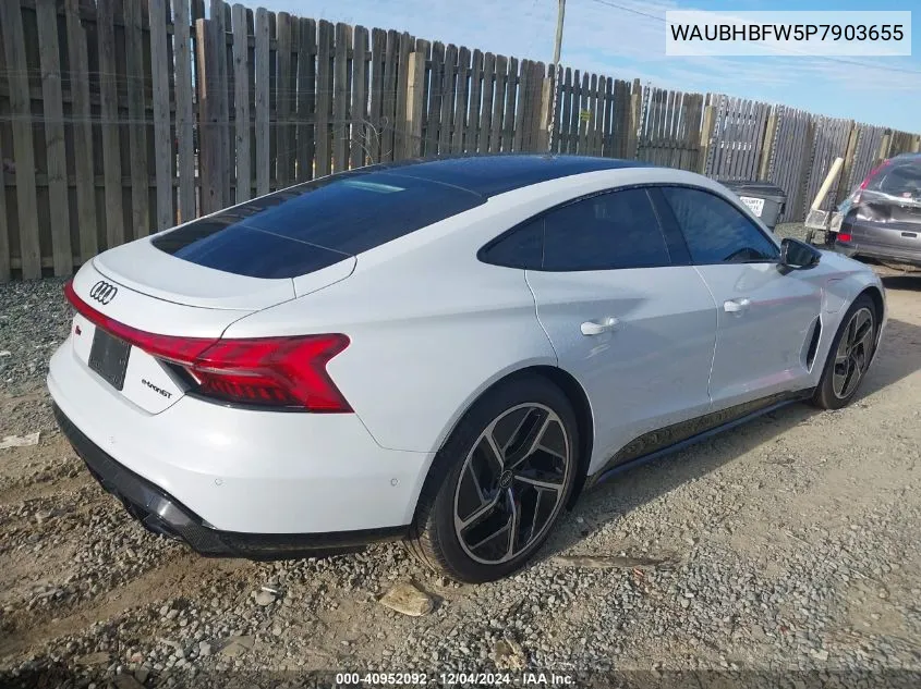 Auction sale of the 2023 Audi RS e tron GT , vin: WAUBHBFW5P7903655, lot number: 40952092