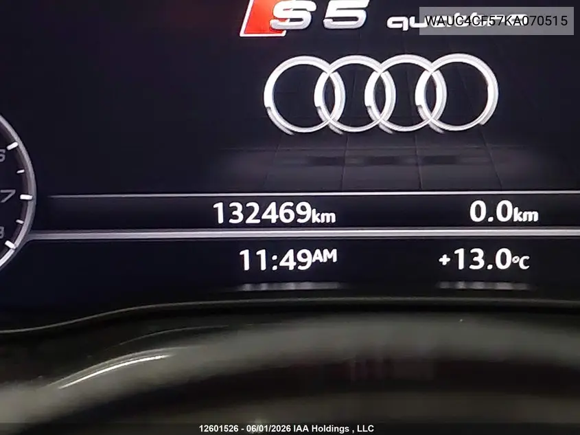 Auction sale of the 2019 Audi S5 , vin: WAUC4CF57KA070515, lot number: 12601526