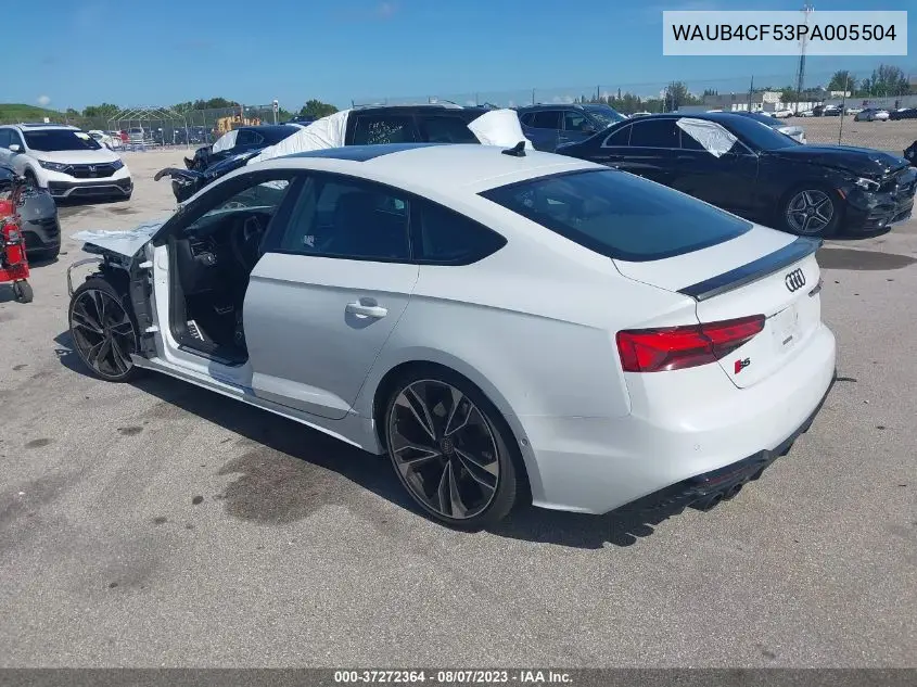 Auction sale of the 2023 Audi S5 , vin: WAUB4CF53PA005504, lot number: 37272364