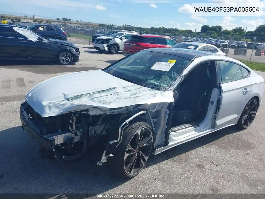 Auction sale of the 2023 Audi S5 , vin: WAUB4CF53PA005504, lot number: 37272364