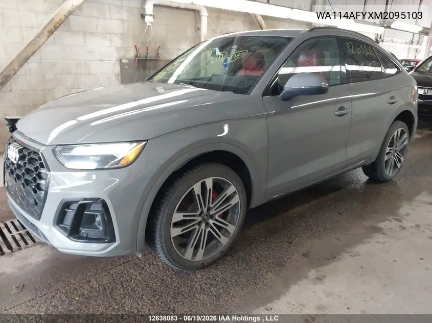 Auction sale of the 2021 Audi SQ5 , vin: WA114AFYXM2095103, lot number: 12638083