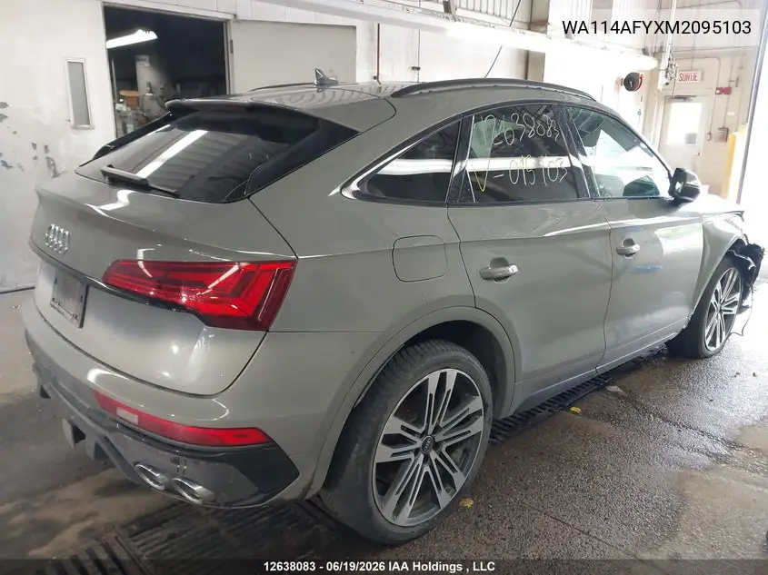 Auction sale of the 2021 Audi SQ5 , vin: WA114AFYXM2095103, lot number: 12638083