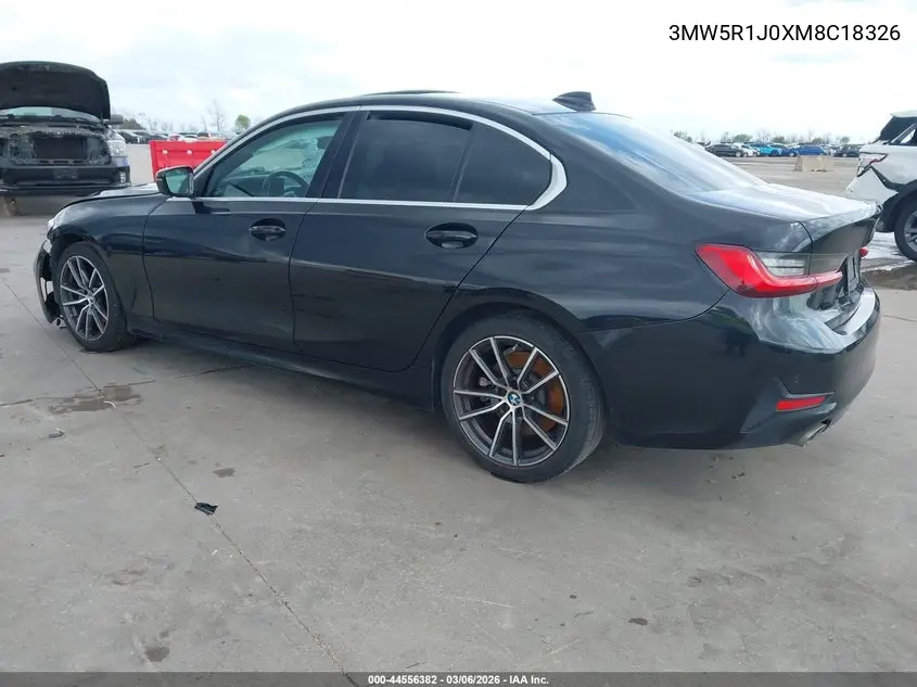 Auction sale of the 2021 BMW 3er , vin: 3MW5R1J0XM8C18326, lot number: 44556382
