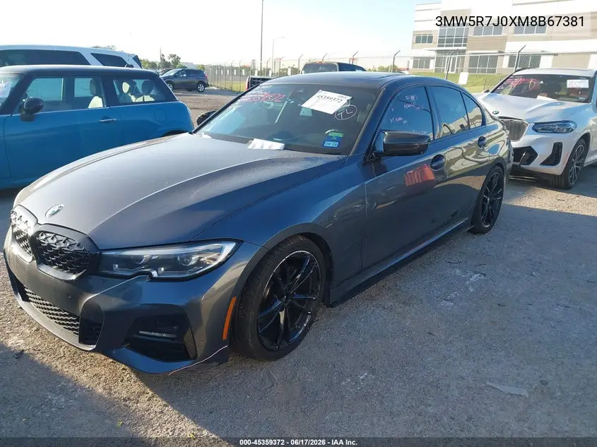 Auction sale of the 2021 BMW 3er , vin: 3MW5R7J0XM8B67381, lot number: 45359372