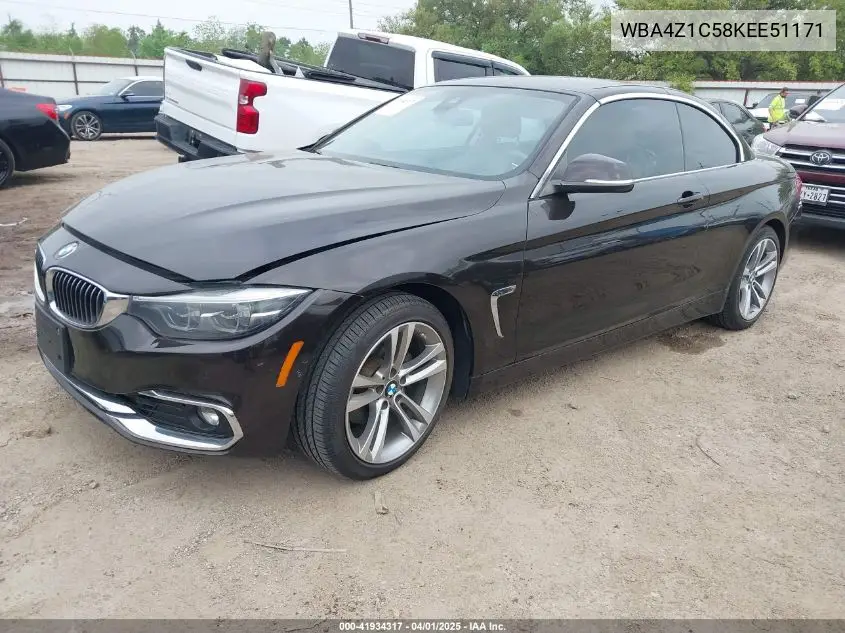 Auction sale of the 2019 BMW 4er , vin: WBA4Z1C58KEE51171, lot number: 41934317
