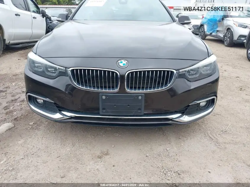 Auction sale of the 2019 BMW 4er , vin: WBA4Z1C58KEE51171, lot number: 41934317