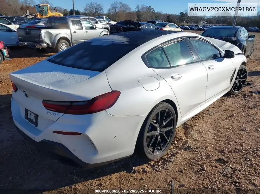 Auction sale of the 2021 BMW 8er , vin: WBAGV2C0XMCE91866, lot number: 41688628