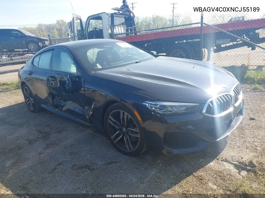 Auction sale of the 2022 BMW 8er , vin: WBAGV4C0XNCJ55189, lot number: 44950365