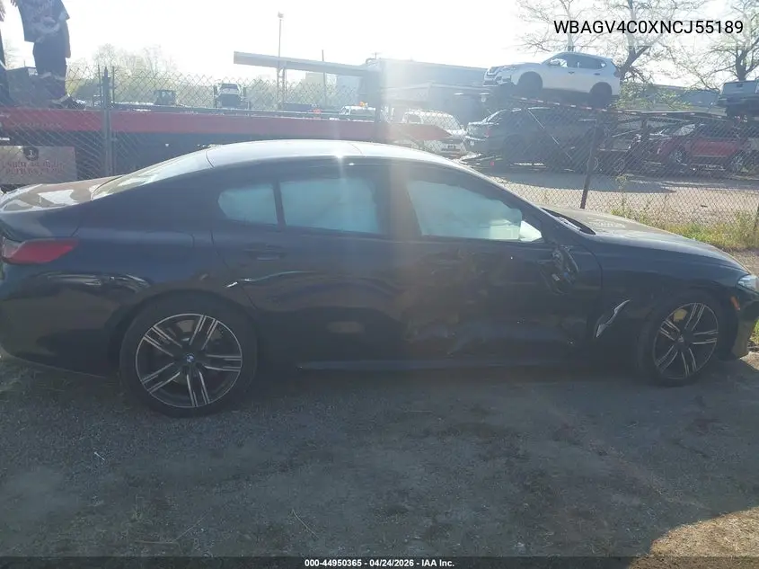 Auction sale of the 2022 BMW 8er , vin: WBAGV4C0XNCJ55189, lot number: 44950365