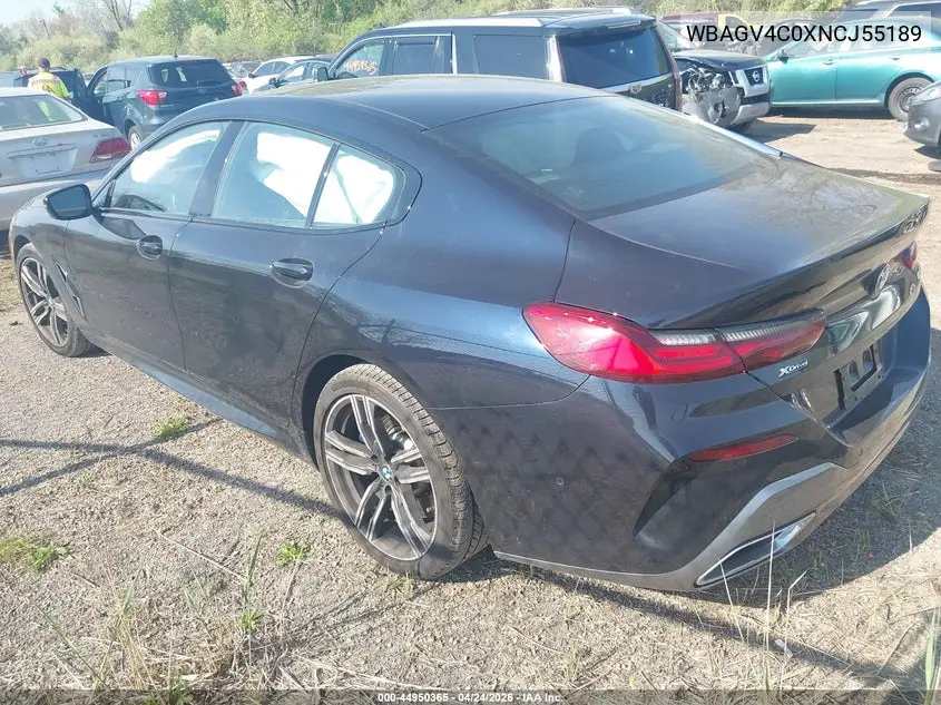 Auction sale of the 2022 BMW 8er , vin: WBAGV4C0XNCJ55189, lot number: 44950365