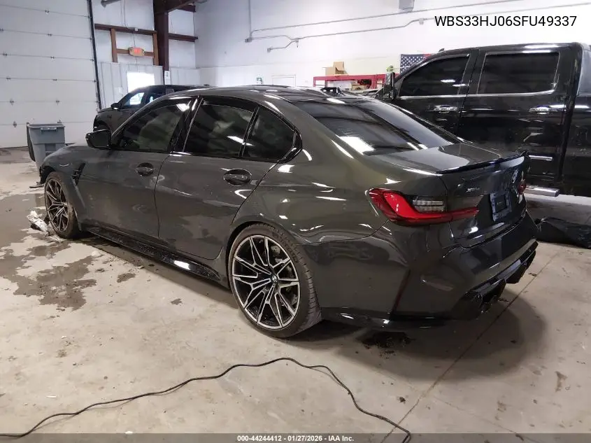 Auction sale of the 2025 BMW M3 , vin: WBS33HJ06SFU49337, lot number: 44244412