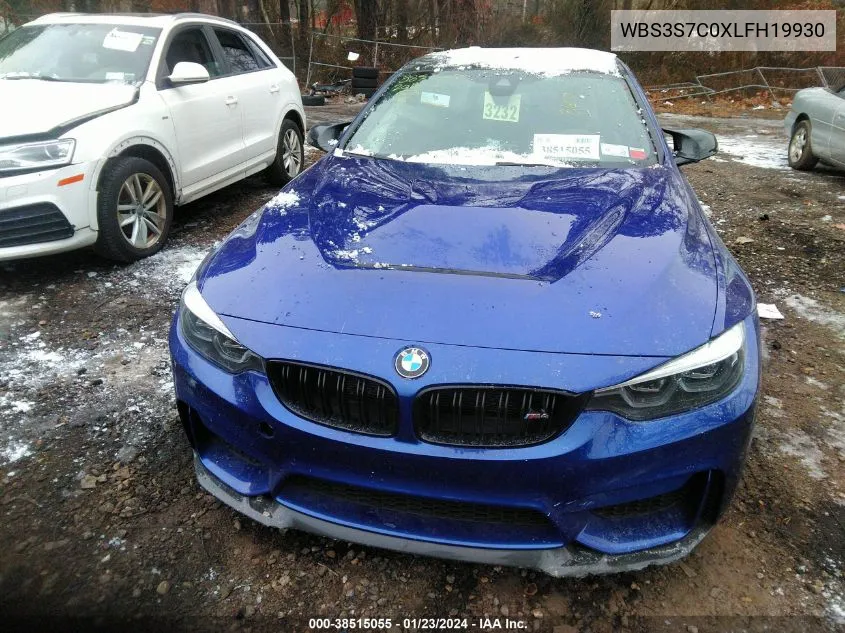 Auction sale of the 2020 BMW M4 , vin: WBS3S7C0XLFH19930, lot number: 38515055