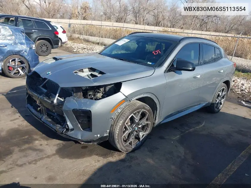Auction sale of the 2025 BMW X2 , vin: WBX83GM06S5113554, lot number: 44139831