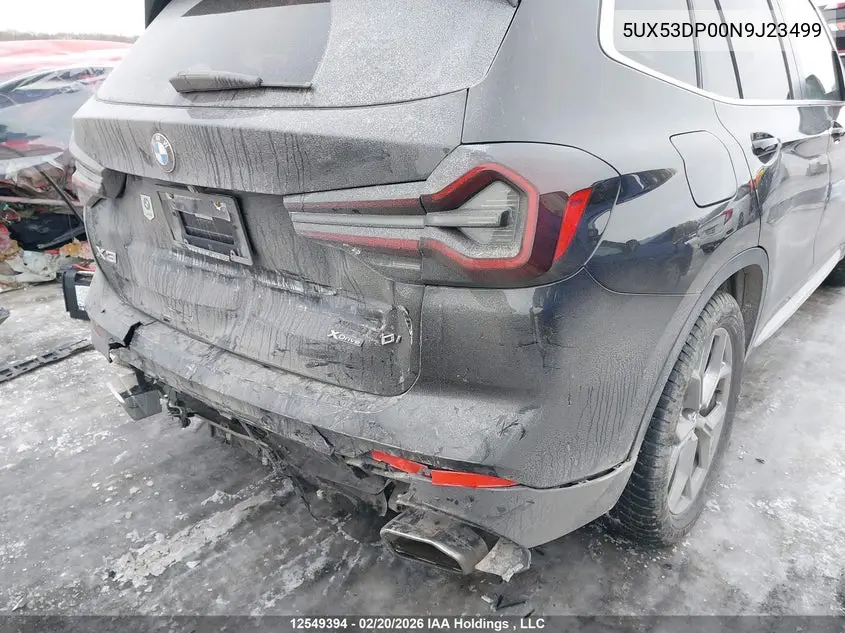 Auction sale of the 2022 BMW X3 , vin: 5UX53DP00N9J23499, lot number: 12549394