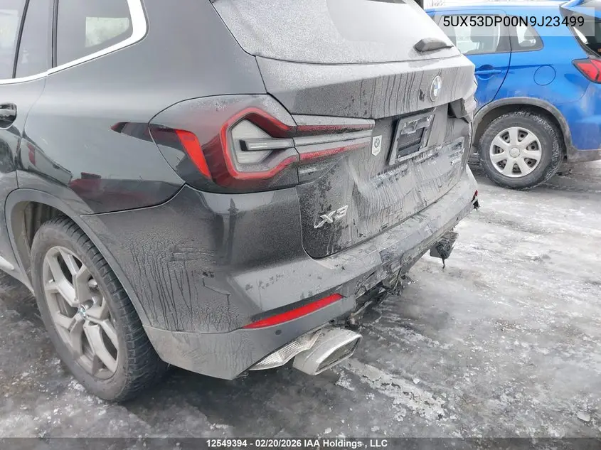 Auction sale of the 2022 BMW X3 , vin: 5UX53DP00N9J23499, lot number: 12549394