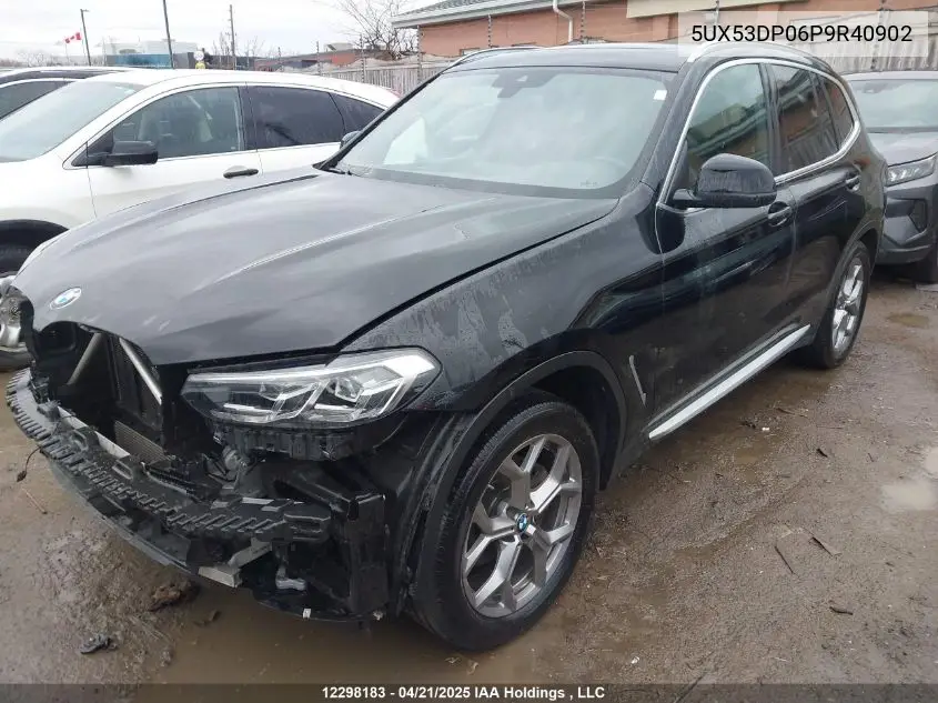 Auction sale of the 2023 BMW X3 , vin: 5UX53DP06P9R40902, lot number: 12298183